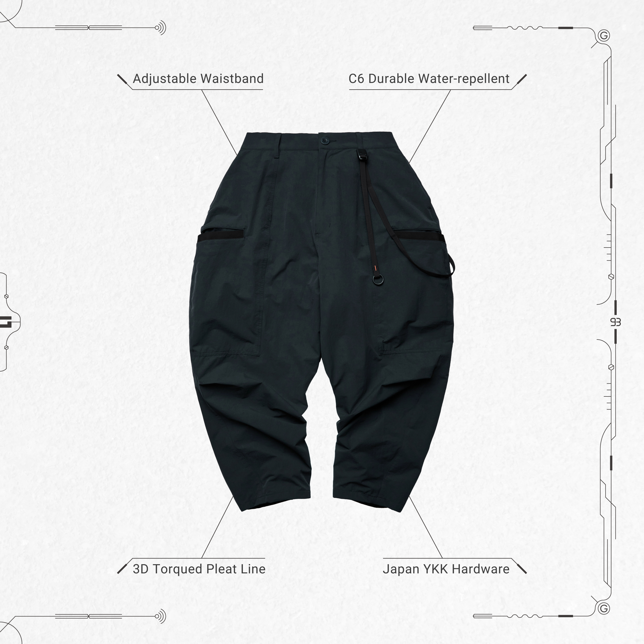“BR-01” Soft Box Basic Pants - Bathyal