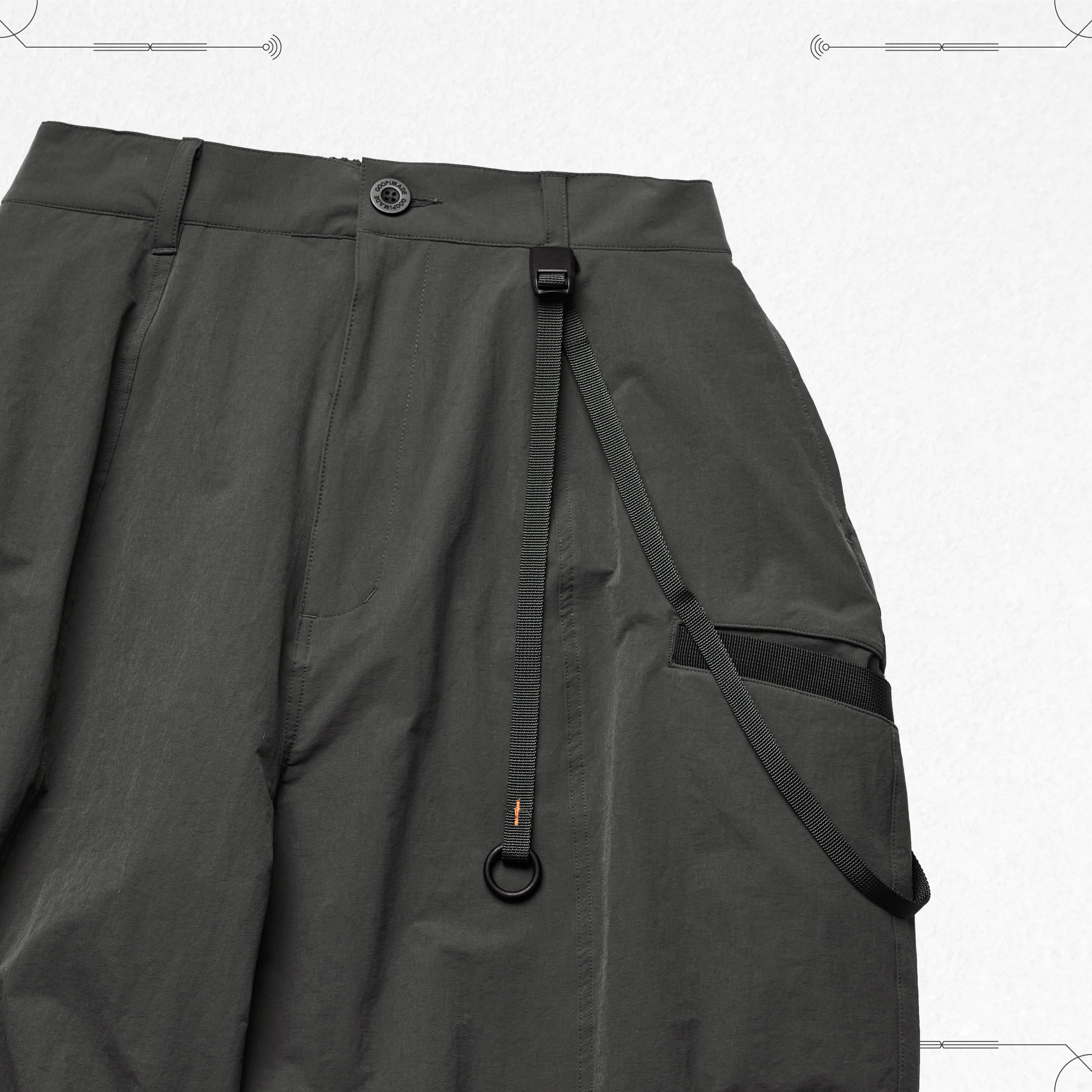 BR-01” Soft Box Basic Pants - G-Gray