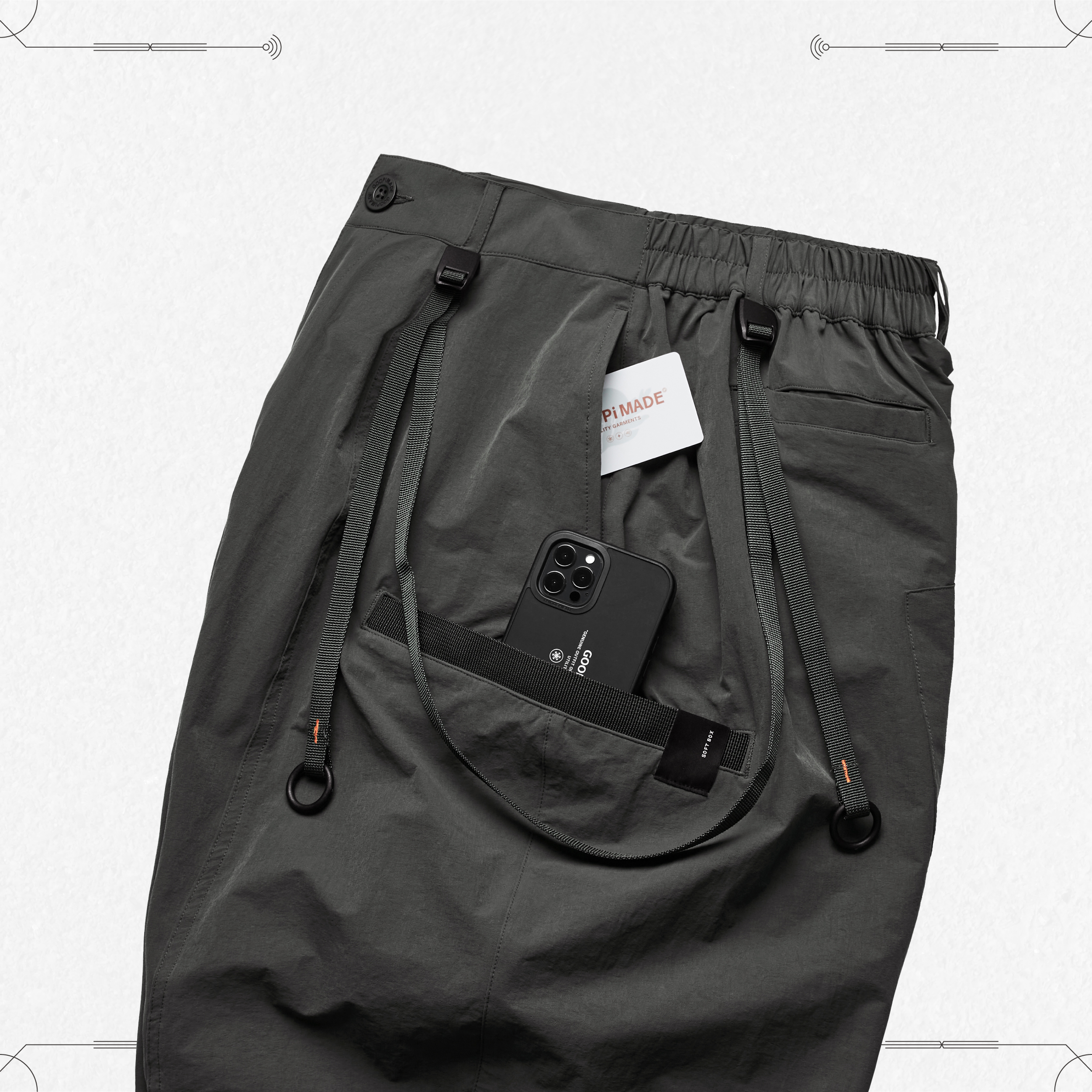 BR-01” Soft Box Basic Pants - G-Gray