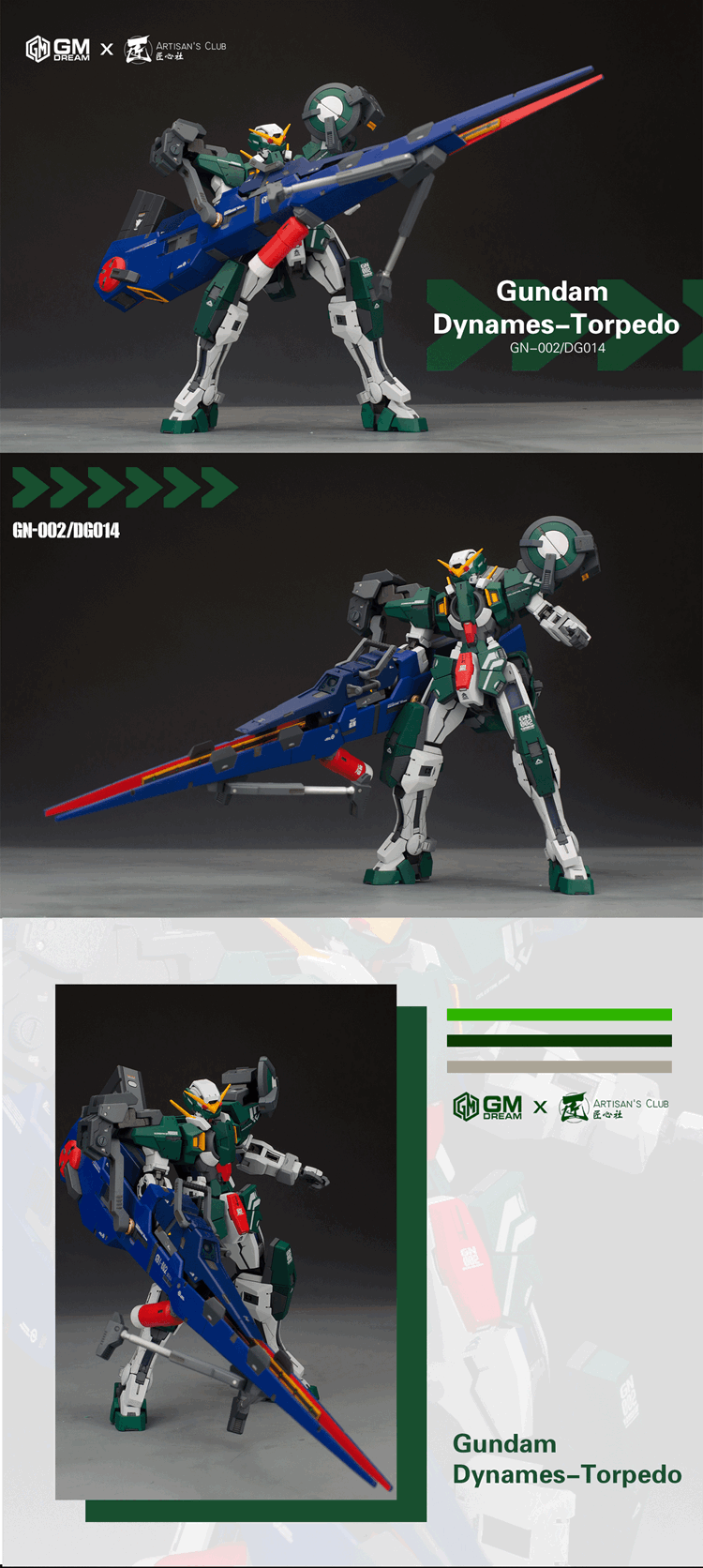 STL: Gundam MG 1/100 Dynames Torpedo Gun -  Israel