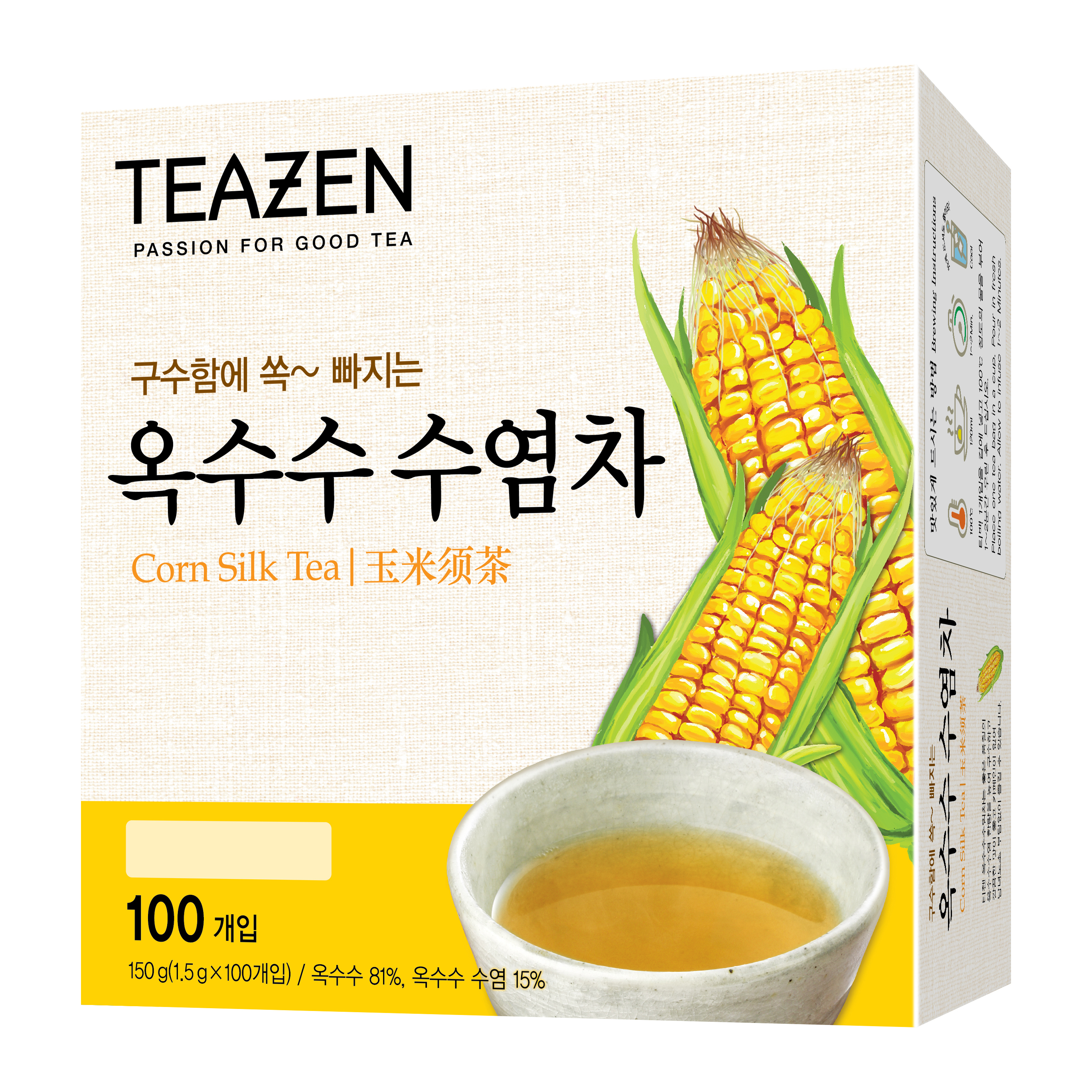 (4件85折)TEAZEN 粟米鬚茶100包優惠裝