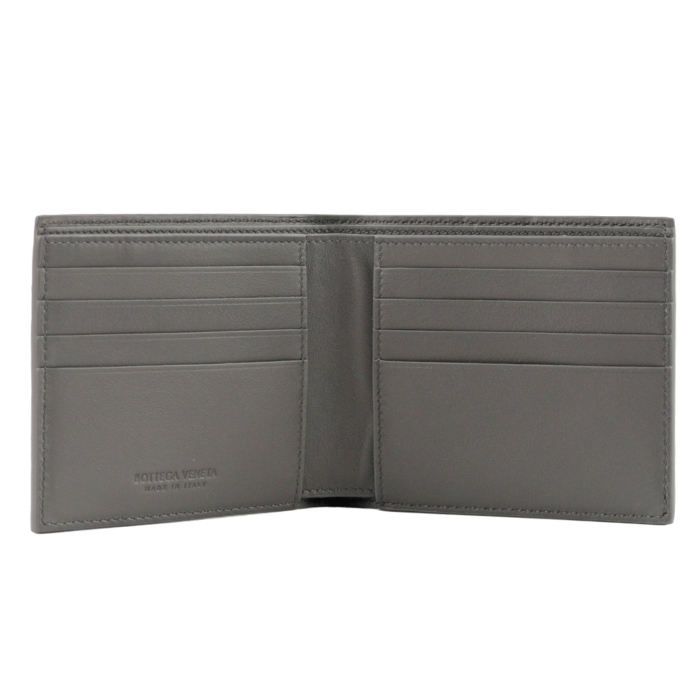 【BOTTEGA VENETA】新款小牛皮編織對開8卡短夾