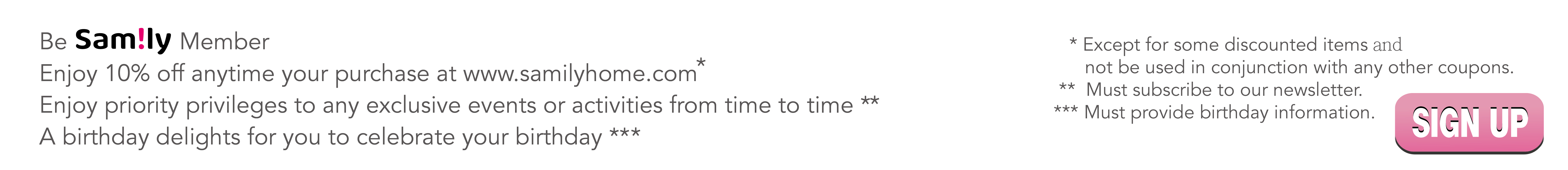 samily, sign up, memeber