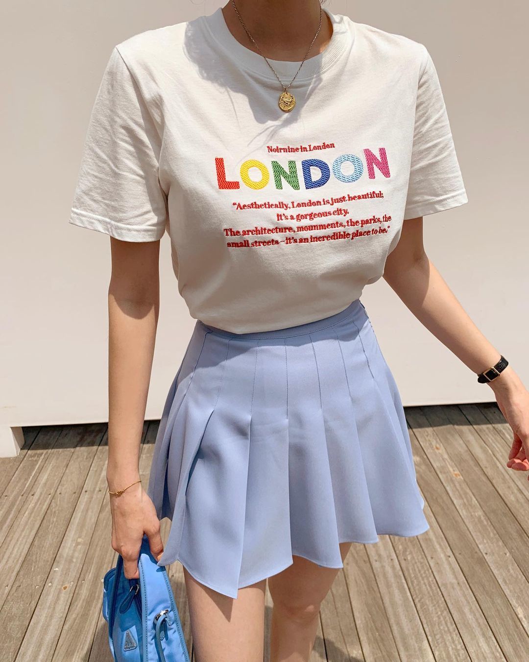 LONDON🌼PARIS刺繡短T (黑/紅)