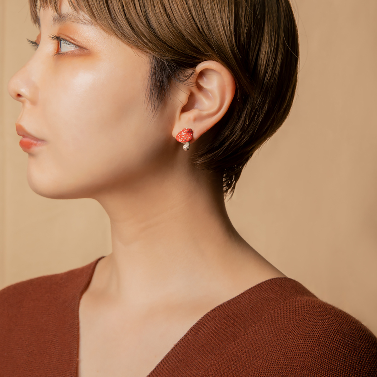 [已停產] 野生蘑菇耳環