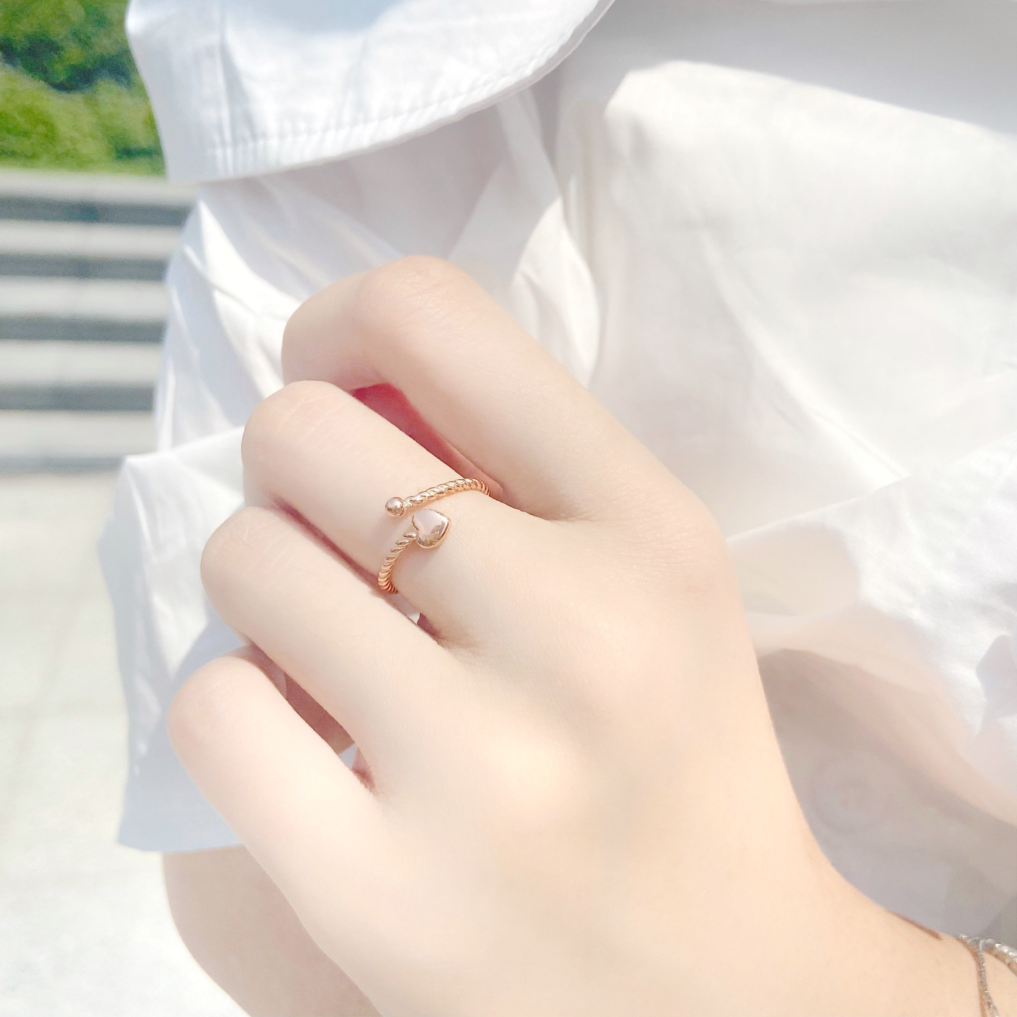 925純銀・ 玫瑰金 |  等你戒指 (銀/玫瑰金) | RI0182 |