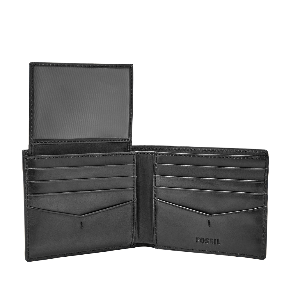 Allen 真皮可拆卡夾RFID防盜皮夾-黑色 SML1549001