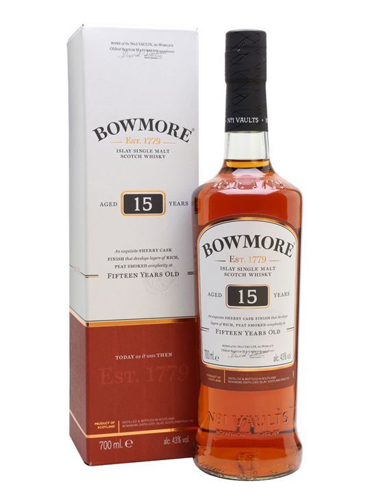 Bowmore 15 Year Old Sherry Cask Finish Islay Single Malt Scotch Whisky 波摩15年過雪莉桶單一麥威士忌