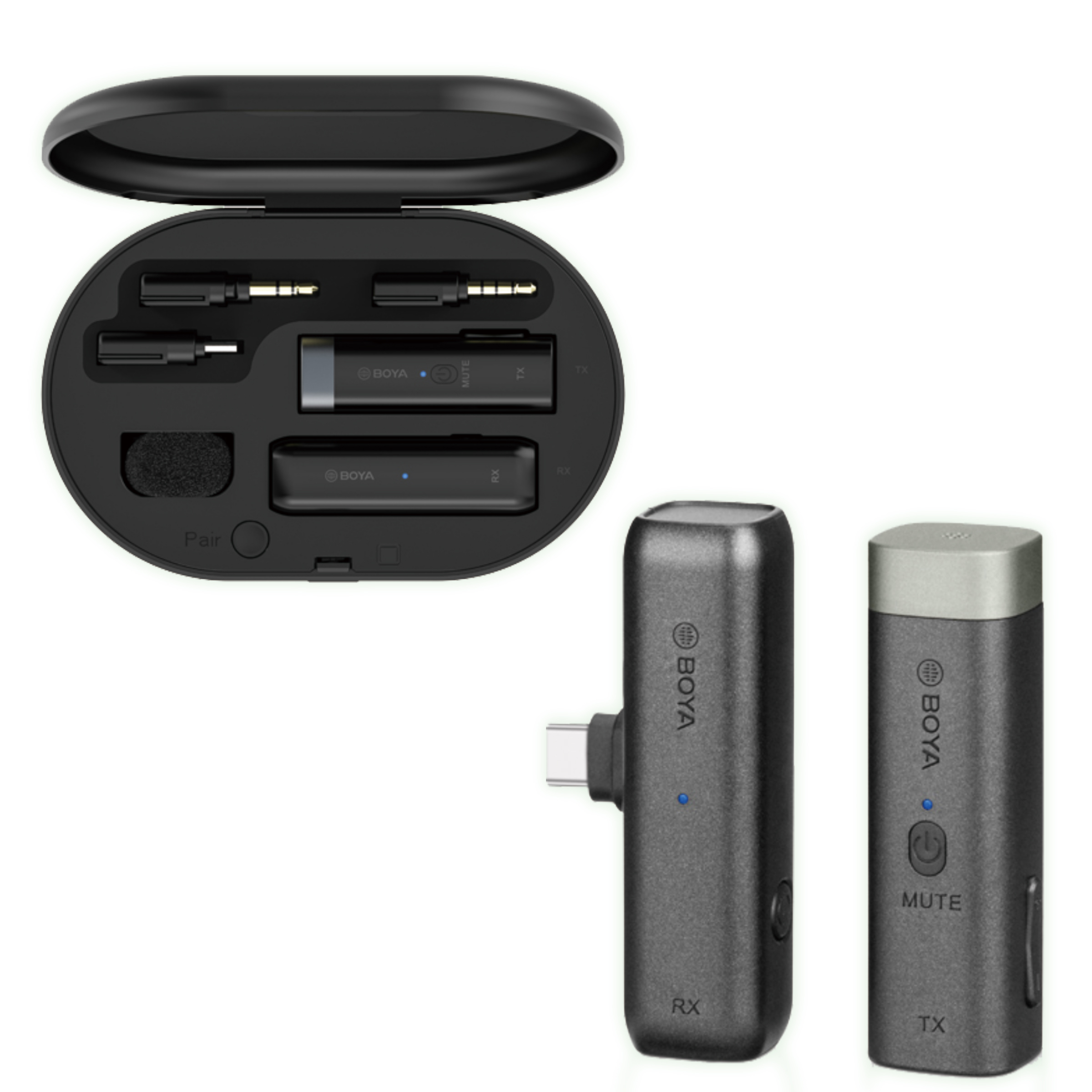 Boya BY-WM3U無線麥克風 (適用TYPE-C\3.5mm\手機\相機\平板)