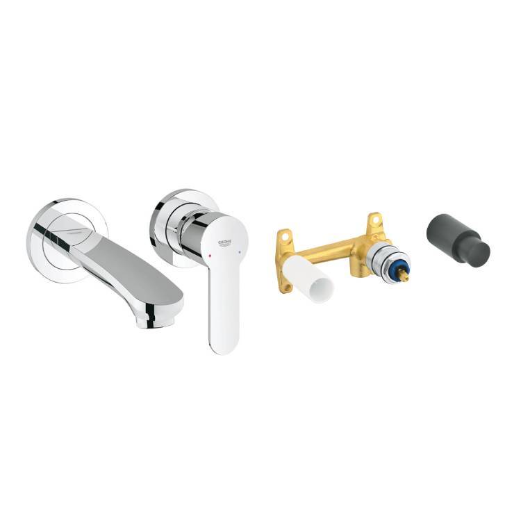 GROHE｜Eurostyle Cosmo 雙孔埋壁式面盆龍頭 (鉻色) 19571002