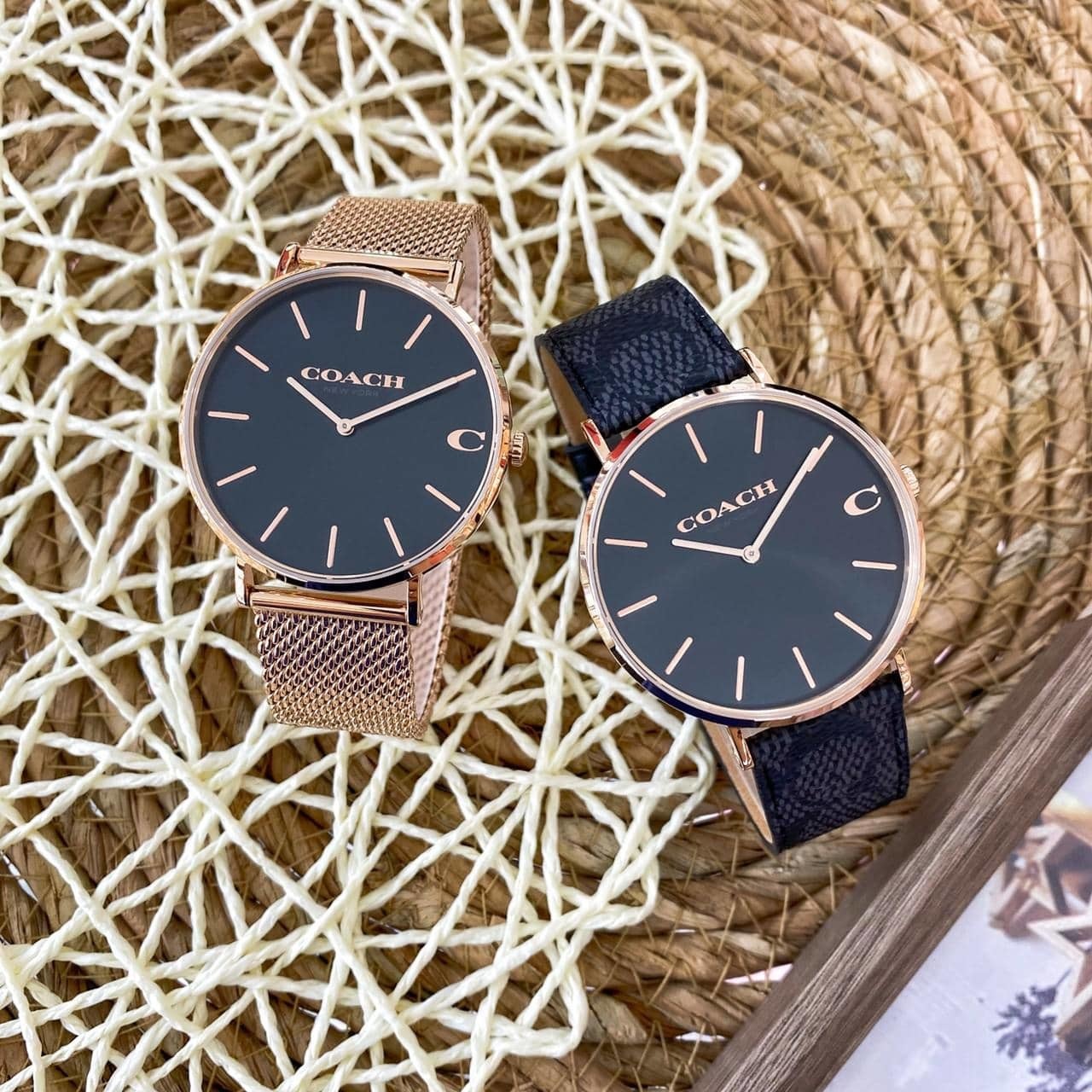 【COACH】經典Logo C 時尚腕錶 CO14602550 皮帶 / CO14602552 不鏽鋼帶 41mm 現代鐘錶