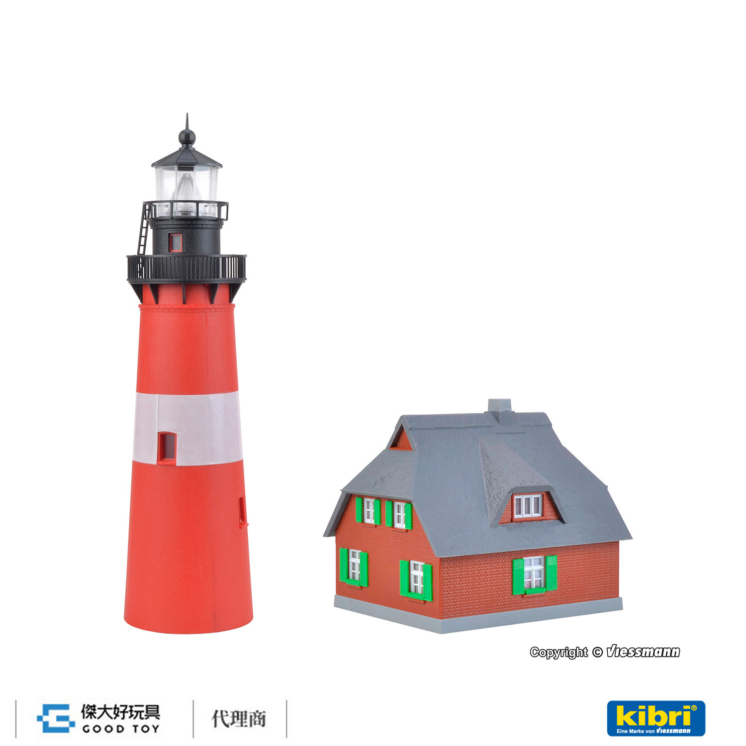 Kibri 39166 (HO) Hoernum Sylt 赫爾努姆燈塔+附屬建物