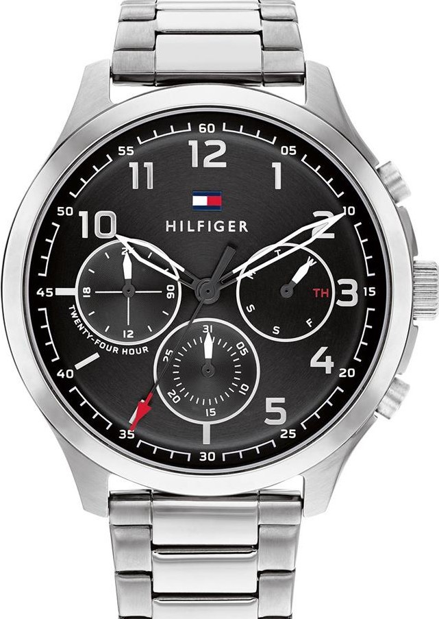 萬年鐘錶 - Tommy Hilfiger  白鋼三眼男錶   1791852 錶徑44MM