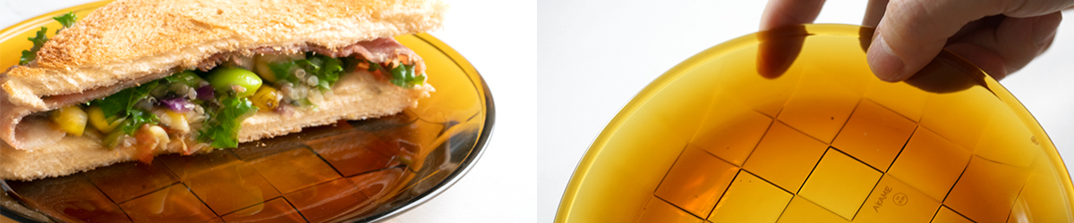 琥珀色玻璃編織盤,食物餐盤,玻璃盤