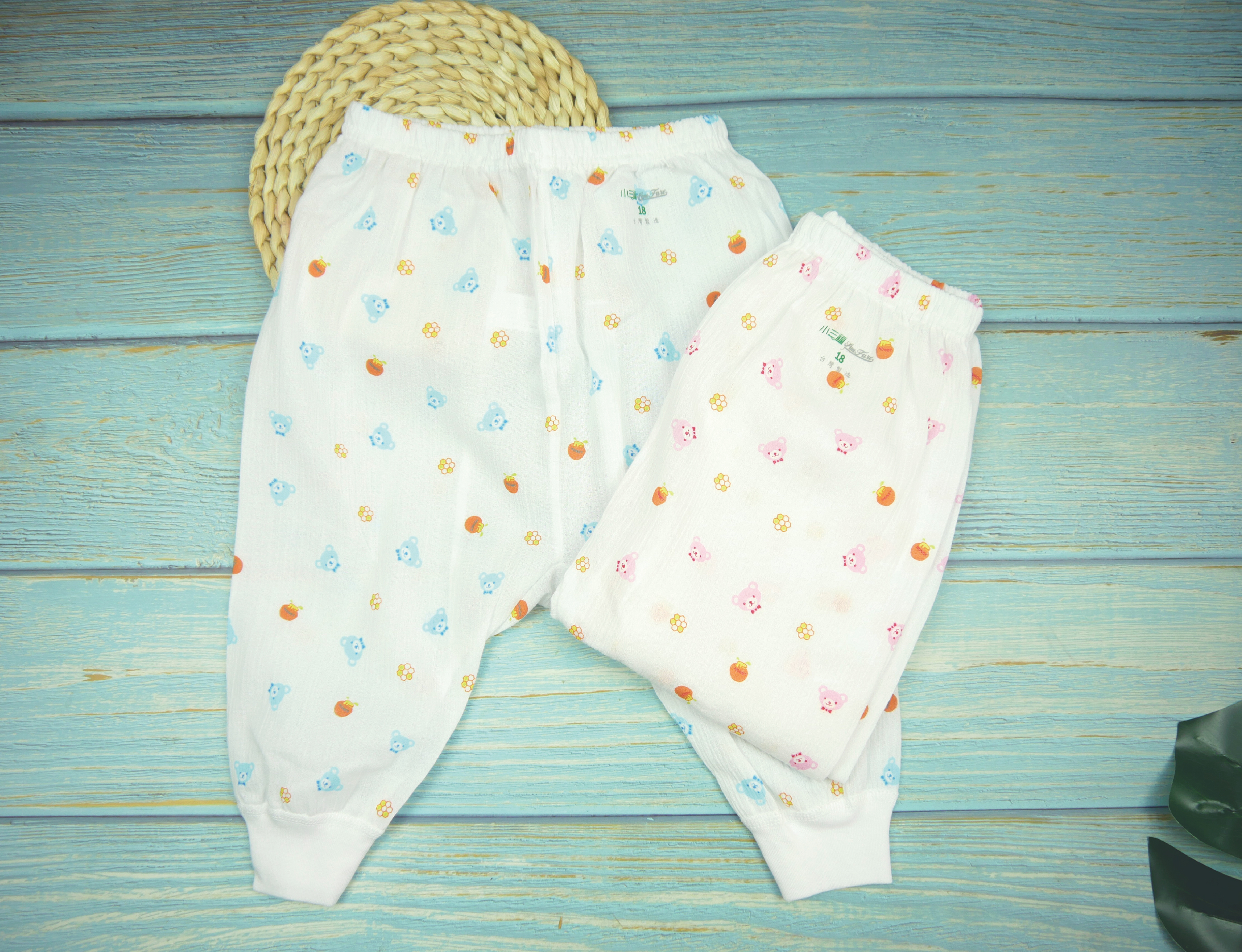 小三福 三福 100%棉兒童竹紗小長褲