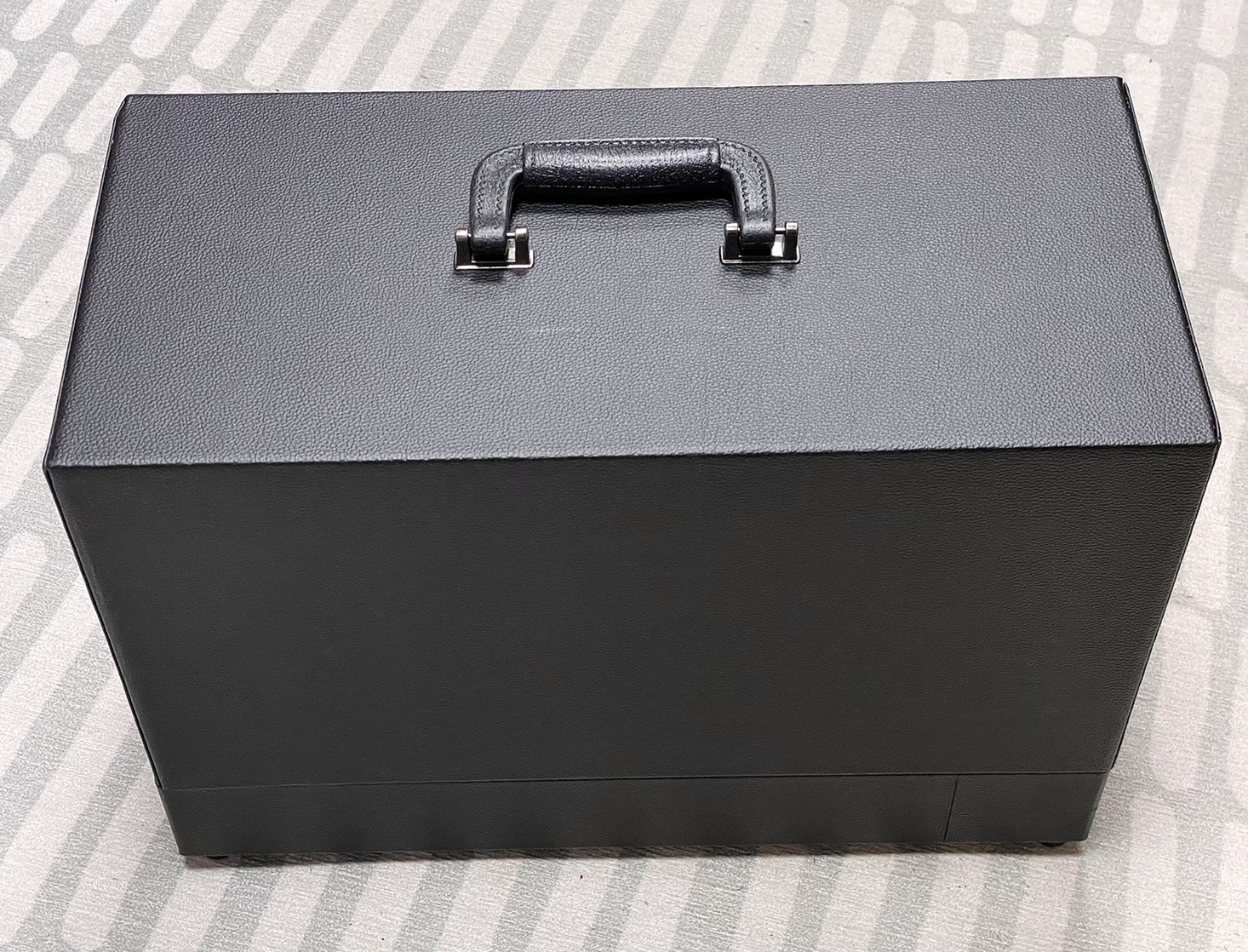 15K舊式縫紉機外箱(皮革黑)台灣製