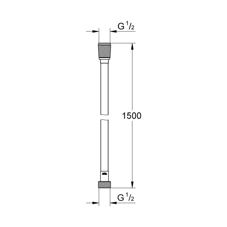 GROHE｜Silverflex 防燙不打結軟管 150cm（鉻色）28364001