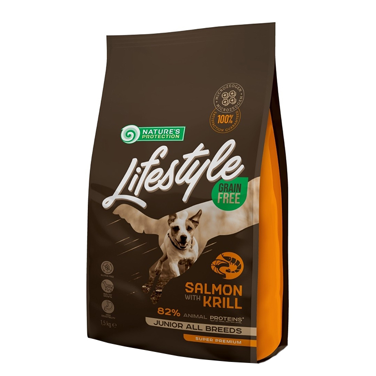 自然本色 LifeStyle 幼犬無穀鮭魚+磷蝦配方|狗飼料