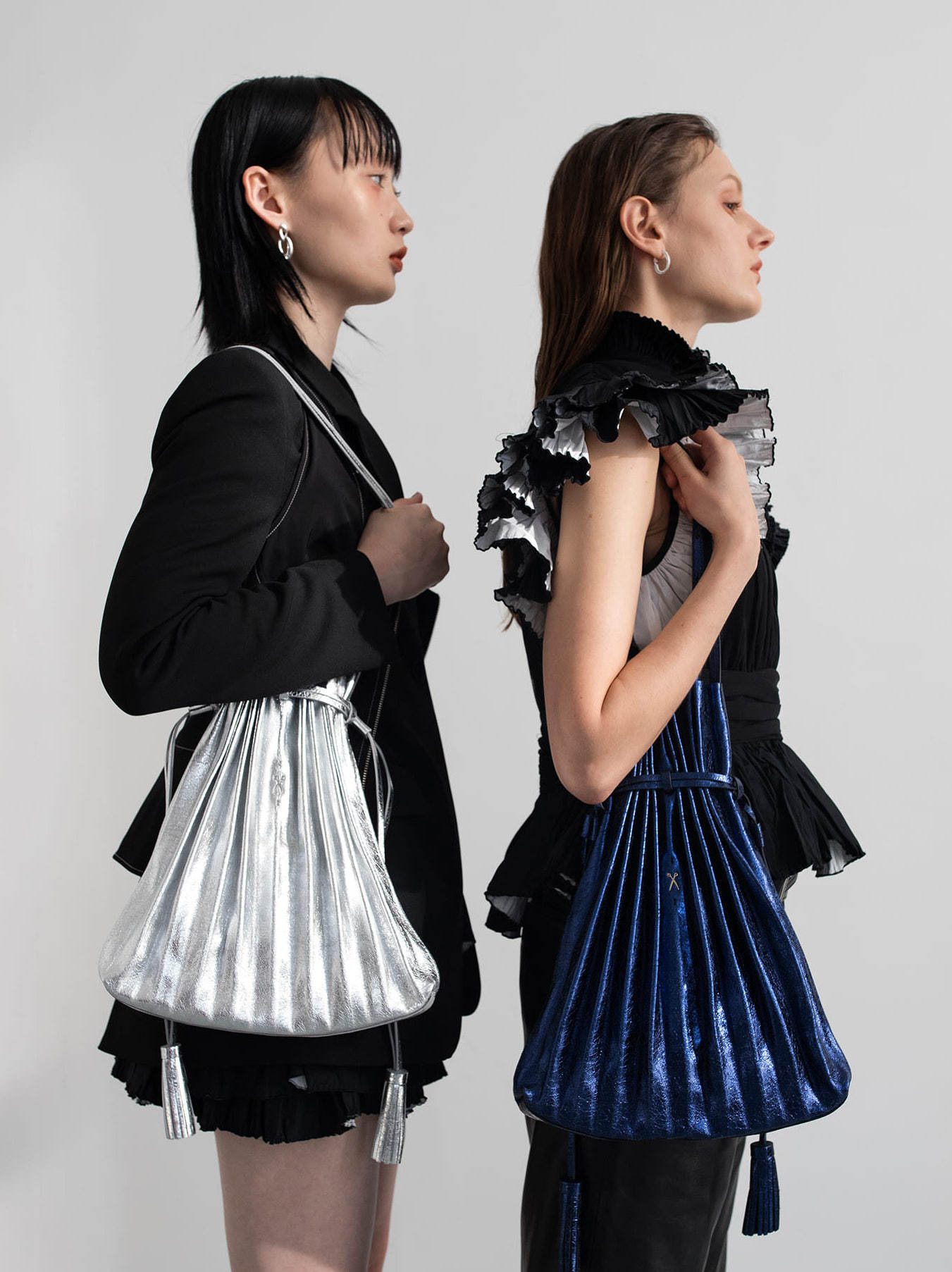 JOSEPH & STACEY Lucky Pleats Shopper Cracked 裂紋系列百摺袋