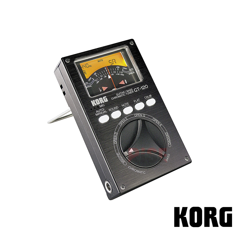 KORG GT-120 UV 吉他/貝斯/烏克麗麗 數位指針調音器 含保護袋