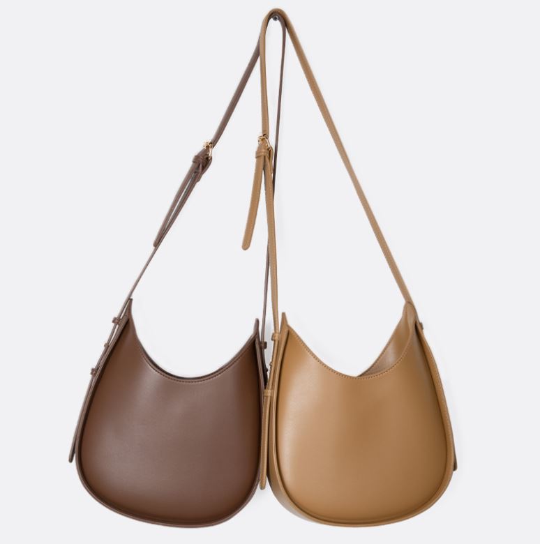 復古斜揹半月包