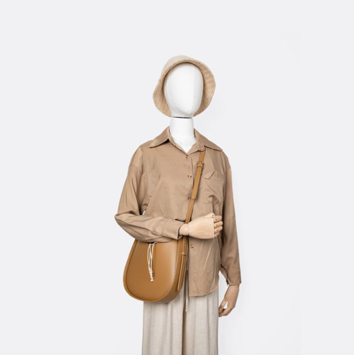 復古斜揹半月包