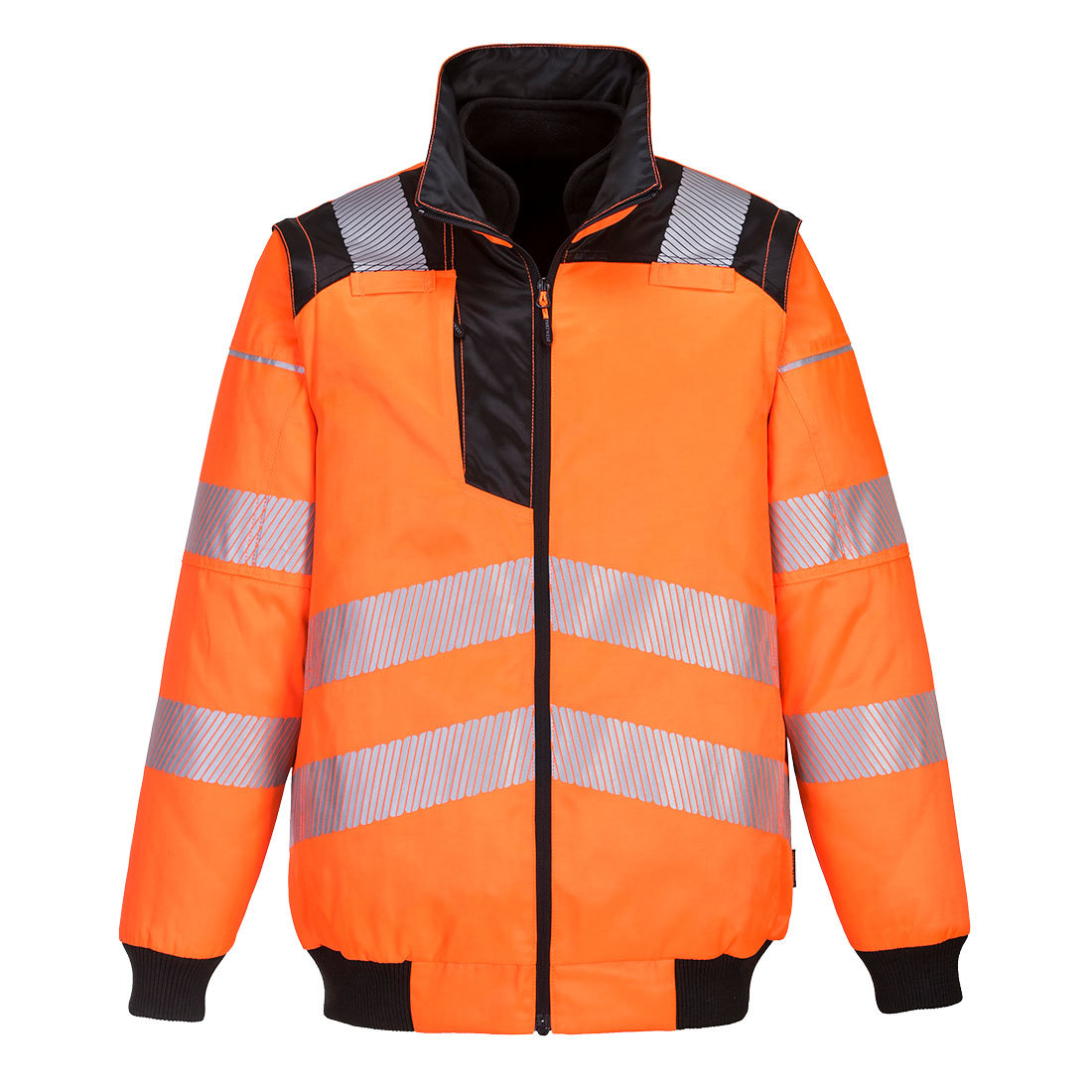 PW302 - PW3 Hi-Vis 三合一 夾克 橙色/黑色