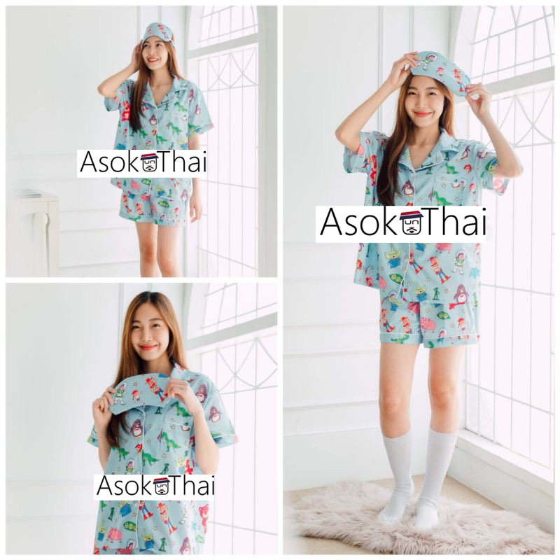 泰國Toy story成人絲質卡通睡衣套裝連眼罩