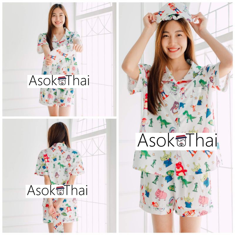 泰國Toy story成人絲質卡通睡衣套裝連眼罩