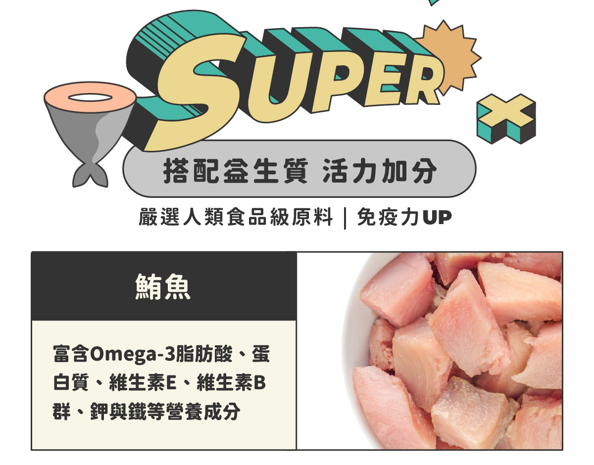 ◆ 符合AAFCO&NRC建議之營養標準，適合全齡貓咪食用 ◆ 用寒天和蒟蒻取代爭議性膠類、零澱粉、零穀物 ◆ 適合貓貓的黃金比例：95%動物性食材+2%植物性食材+3%必需營養素&超級食物 ◆ 添加嬰兒奶粉等級半乳寡糖，鞏固腸道健康 ◆ 含有大量水分的軟嫩質地，輕鬆舔食不費力