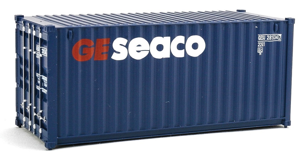 SceneMaster 949-8064 HO規 GE Seaco 20呎 貨櫃.藍
