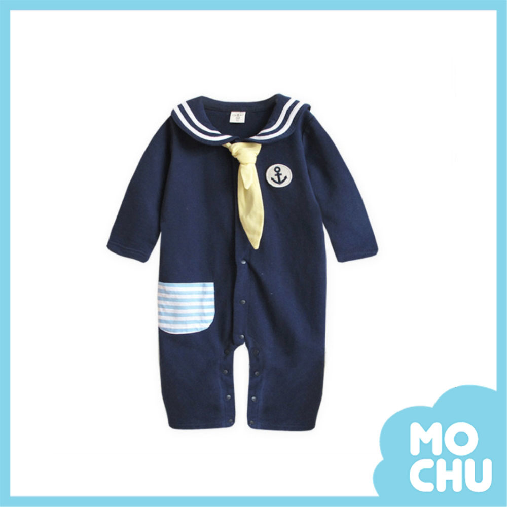 小小海軍前開式長袖連身衣(兩色)