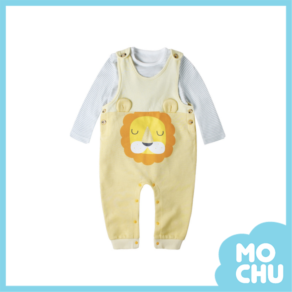 閉眼小獅吊帶褲套裝
