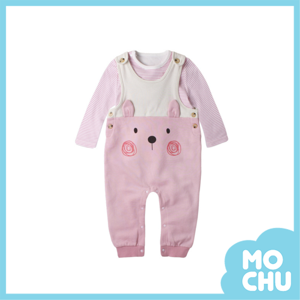 圈圈腮紅兔吊帶褲套裝