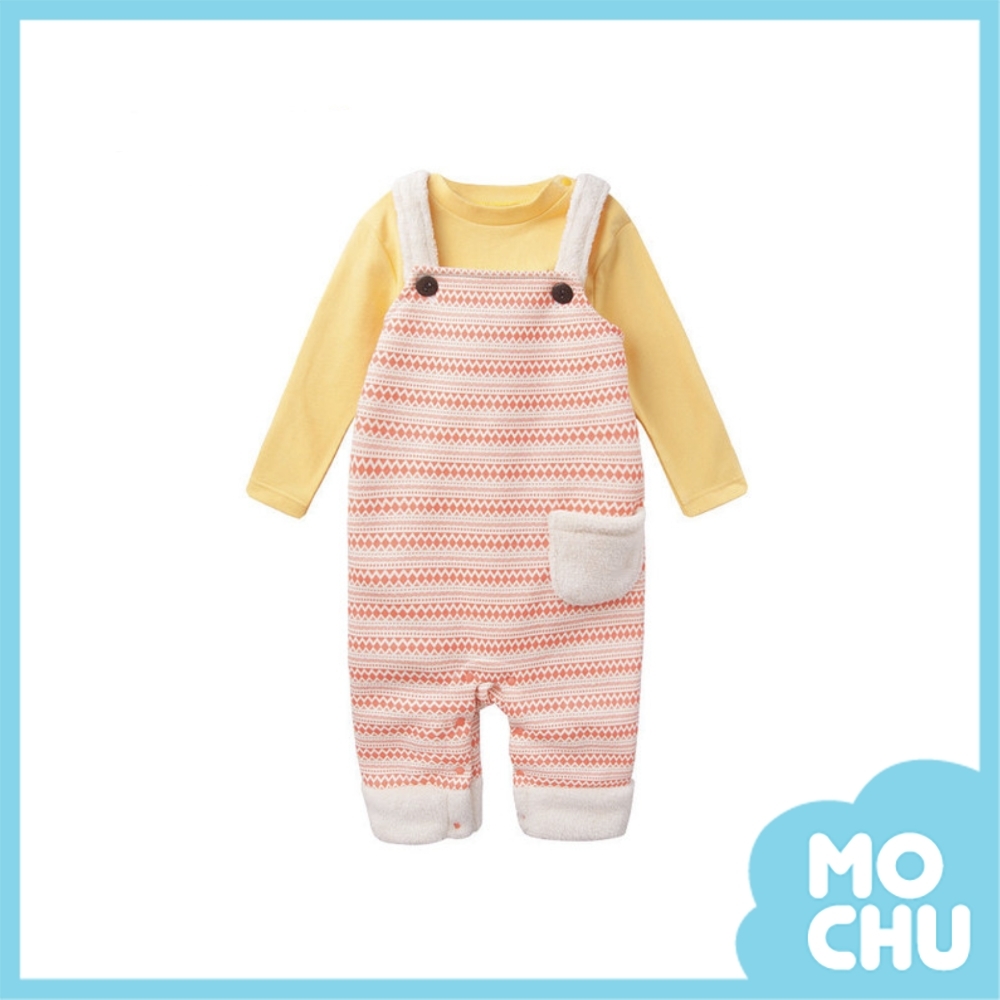 幾何線條包屁衣＋吊帶褲套裝(兩色)