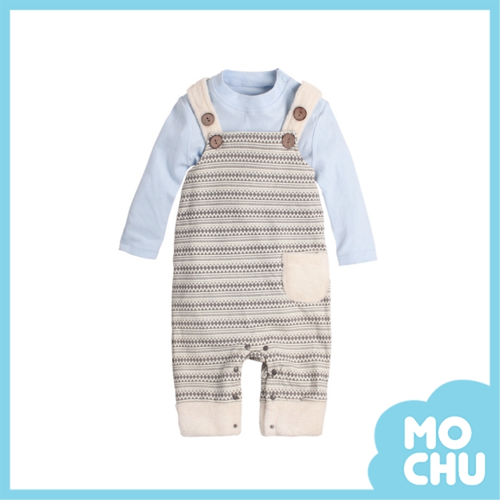 幾何線條包屁衣＋吊帶褲套裝(兩色)