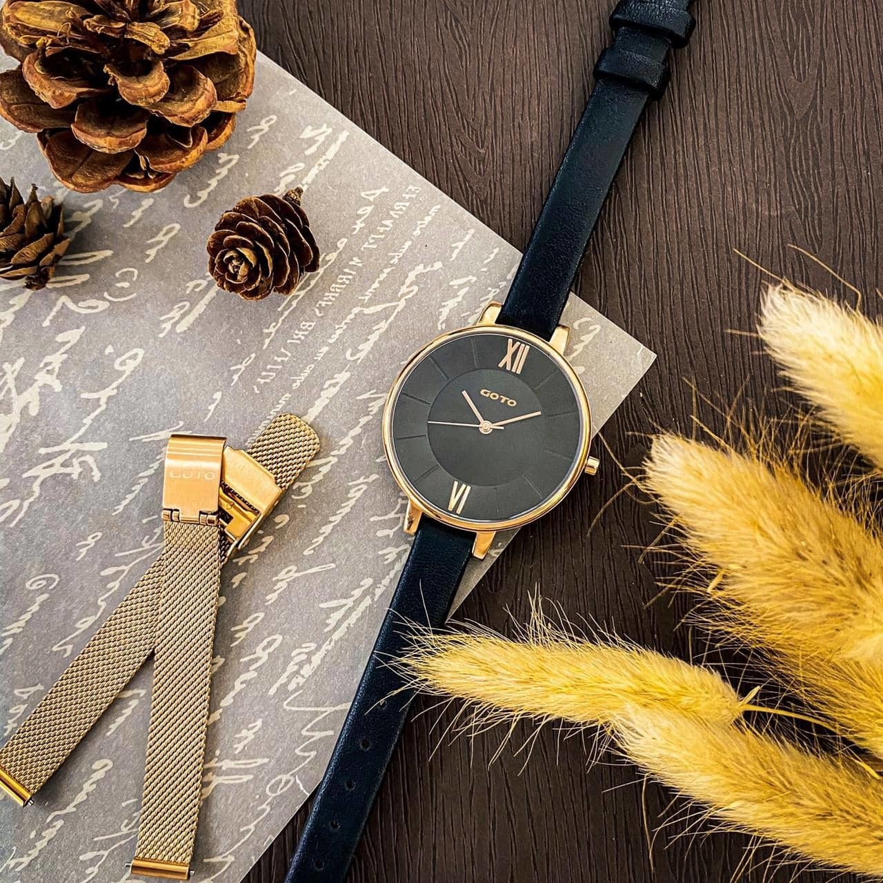 【GOTO】新緣起不滅系列 玫瑰金色米蘭帶套組 GM2040L-44-341-1 36mm 現代鐘錶