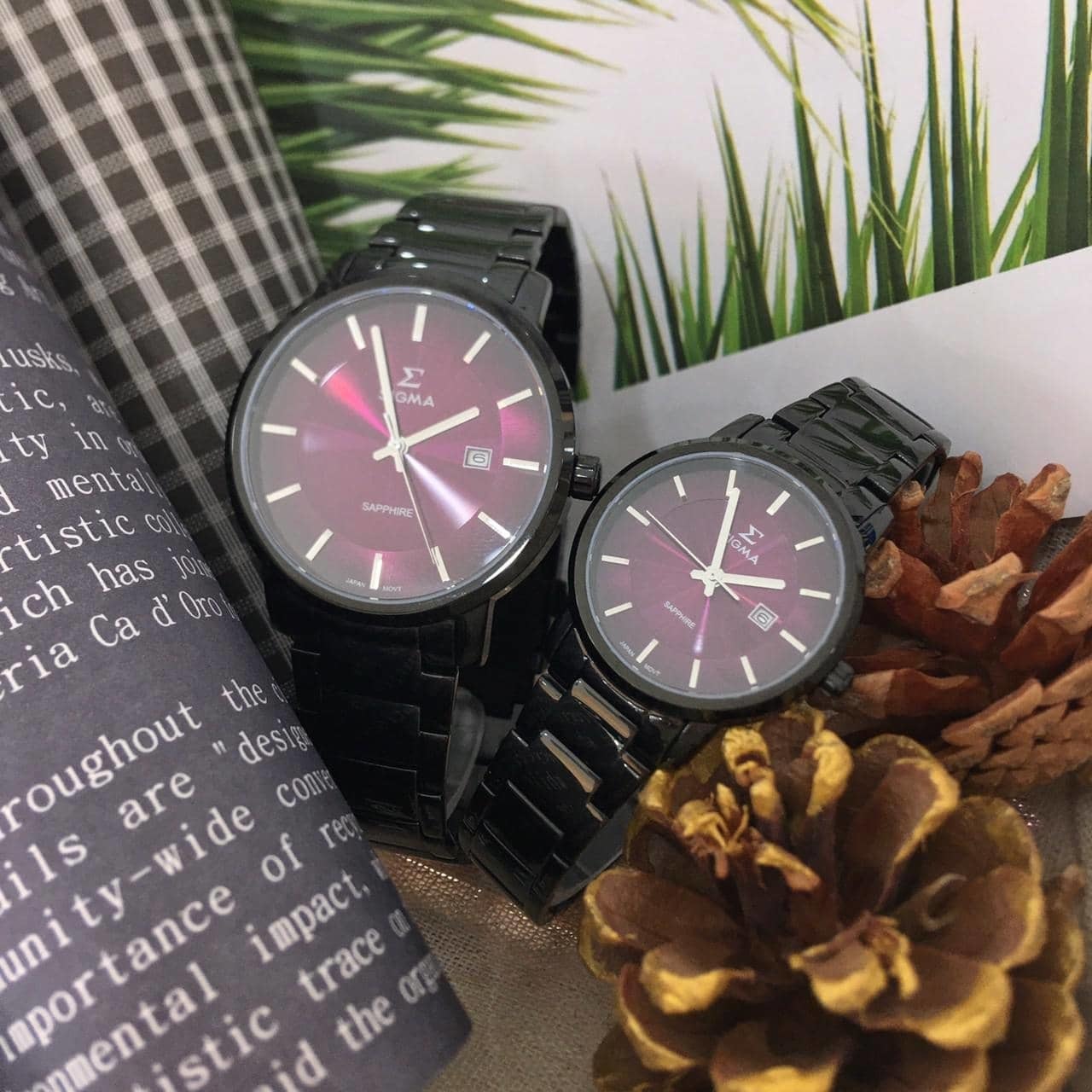 【SIGMA】簡約時尚情人對錶 1122M-B15 (40mm) / 1122L-B15 (30mm) 現代鐘錶