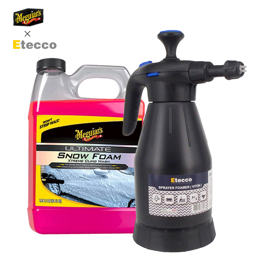 ETECCO 意大利泡沫噴壺+美光極品雪花洗車泡泡套裝
