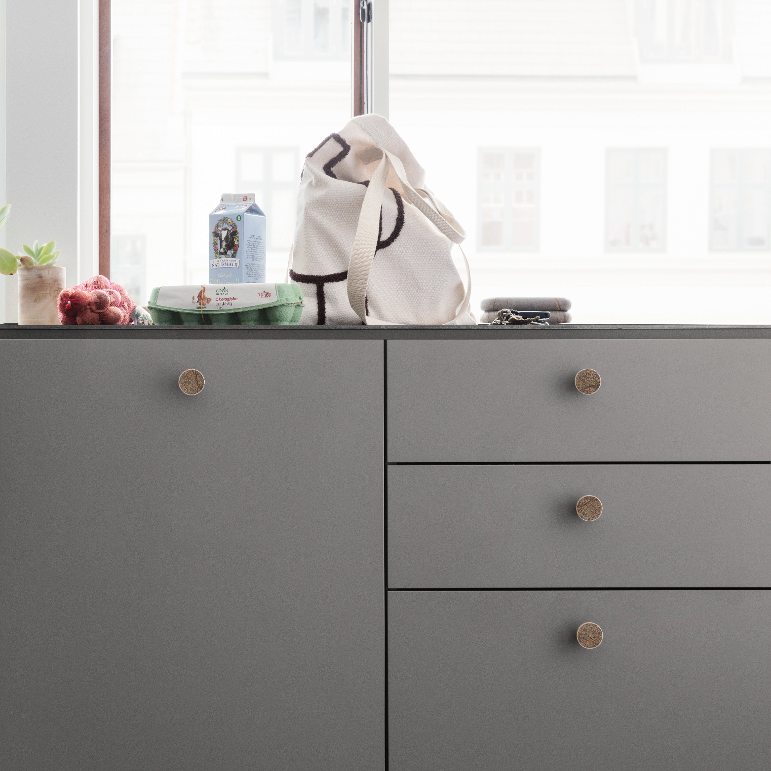 采石 / 黃銅大理石掛鉤 - 大 by ferm LIVING