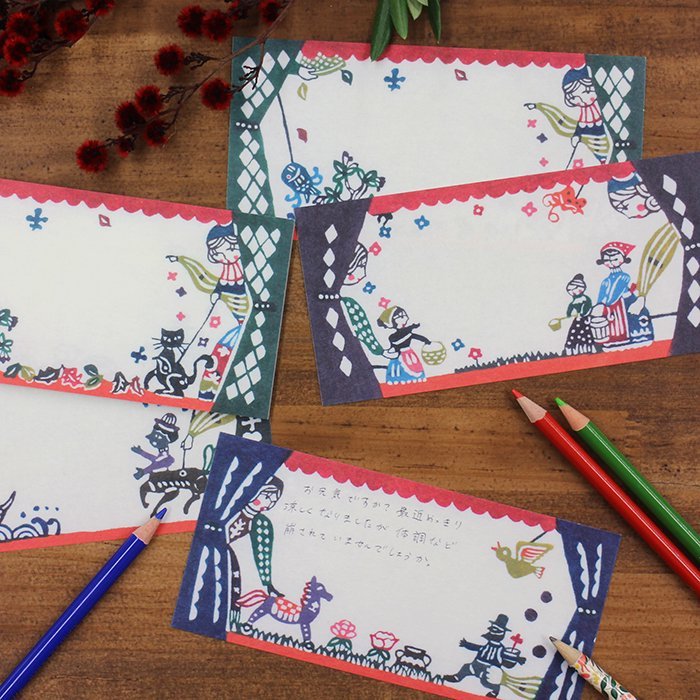 関美穂子:人形劇 和紙一筆箋 日本表現社