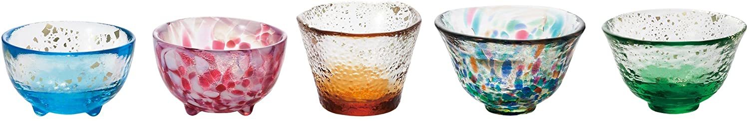 津輕玻璃 清酒杯 五入組