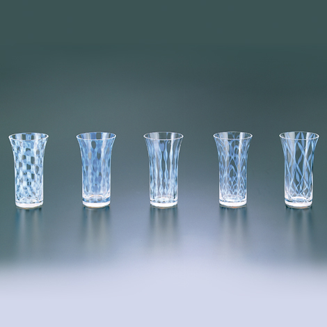 廣田硝子 大正浪漫一口啤酒杯-格子