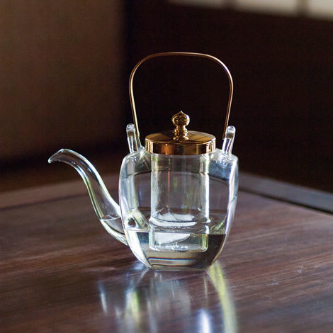 廣田硝子 冷熱兩用玻璃角壺(金)