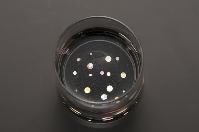 天野漆器 水玉玻璃杯(鑲貝)