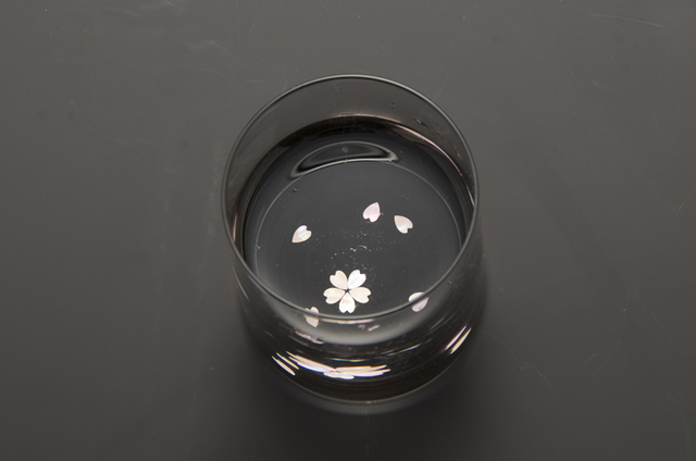 天野漆器 櫻花玻璃杯(鑲貝)
