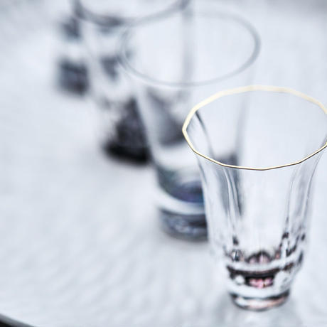 天野漆器 櫻花金杯 萬花筒系列 (黑/鑲貝)