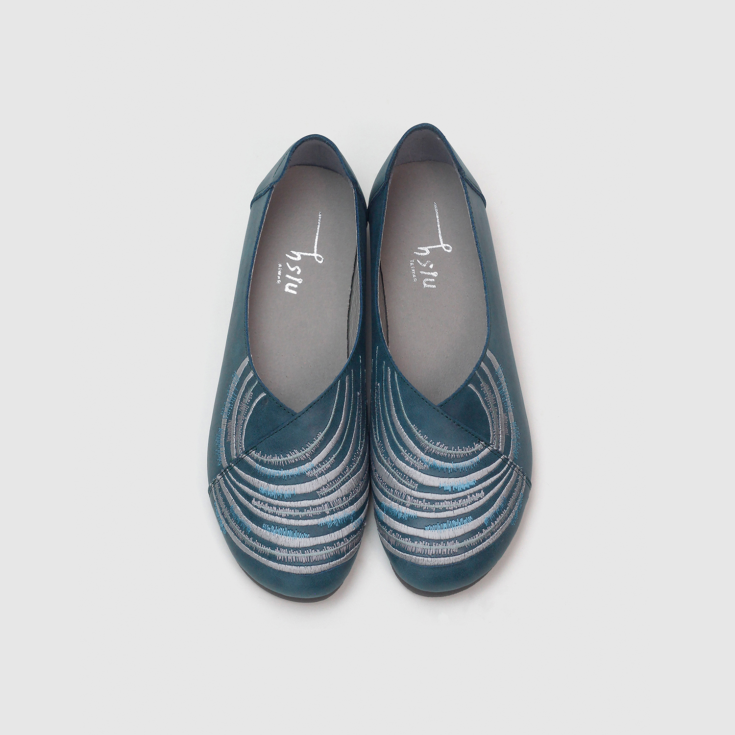 刺繡散步鞋｜甘樂中 (寶石綠)