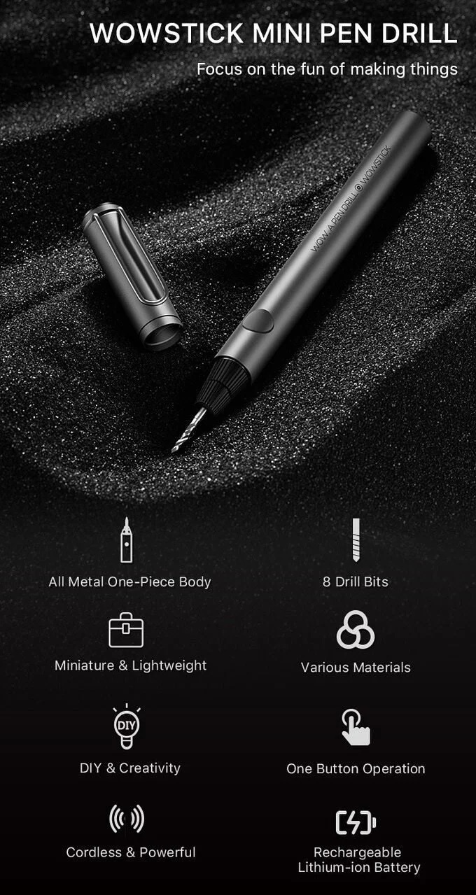 WOWSTICK金屬迷你電動手鑽|超輕便|超靜音|便攜性強|【10/19 截單，預計 :10月尾至11月中發貨】