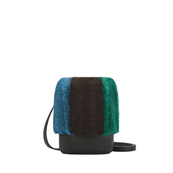 LOEUVRE Sac de Lumiere Fur Mini FA9AB007-AB - BLUE MULTI
